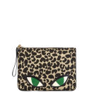 Lulu Guinness Wild Cat Print Large Hug'n'Hold Clutch - Black/Stone