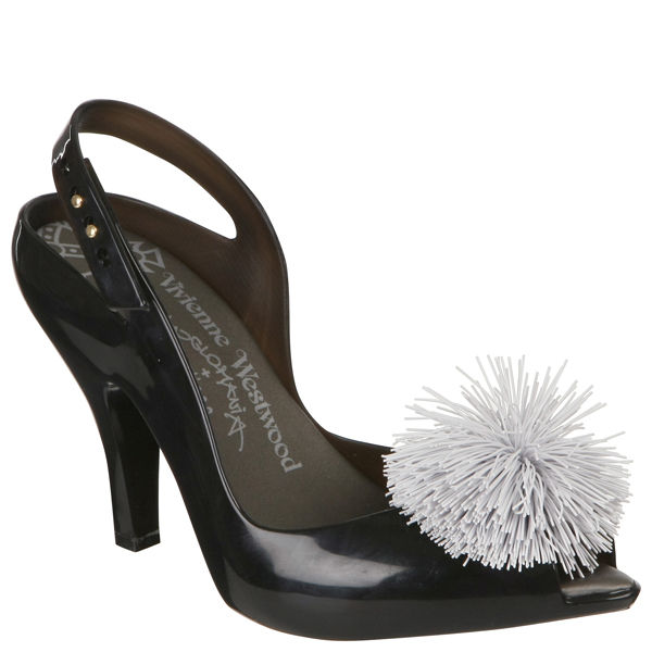 Vivienne Westwood For Melissa Women S Lady Dragon Vw4 Black Pom Pom Heels Black Free Uk Delivery Allsole