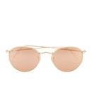 Ray-Ban Round Metal Sunglasses - Matte Gold/Brown Mirror Pink - 50mm