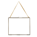 Nkuku Extra Large Kiko Antique Brass Glass Frame - Landscape - 12 x 15"