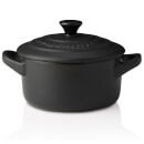 Le Creuset Stoneware Petite Casserole Dish - Satin Black