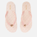 MICHAEL MICHAEL KORS Women's MK Logo Flip Flops - Dark Ballet