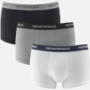 Emporio Armani Men's Cotton Stretch 3 Pack Trunks - Multi