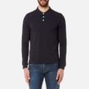 Emporio Armani Men's Long Sleeve Polo Shirt - Navy