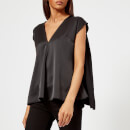 MSGM Women's V Neck Top - Black