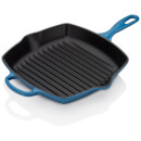 Le Creuset Signature Cast Iron Square Grillit - 26cm - Marseille Blue