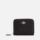 Coach Women's Crossgrain Leather Small Zip Around Wallet - Black