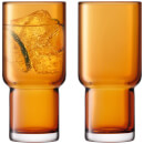 LSA Utility Highball Glasses - 390ml - Amber - Set of 2