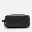 Barbour Men's Compact Leather Wash Bag - Black