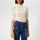 See By Chloé Women's High Neck Knit Top - Crystal White