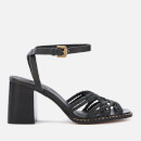 See By Chloé Women's Katie Braided Leather Block Heel Sandals - Black