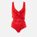 Ganni Women's Rosedale Swimsuit - Fiery Red