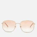 Gucci Women's Metal Square Frame Sunglasses - Gold/Orange
