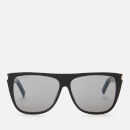 Saint Laurent Men's Square Frame Acetate Sunglasses - Black/Smoke