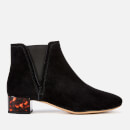 Clarks Women's Orabella Ruby Suede Heeled Ankle Boots - Black