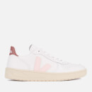 Veja Women's V-10 Leather Trainers - Extra White/Petal/Dried Petal