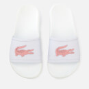 Lacoste Women's Croco Slide 119 3 Sandals - White/Light Pink