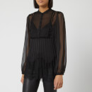 McQ Alexander McQueen Women's Overlay Pleat Blouse - Black