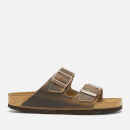 Birkenstock Women's Arizona Oiled Leather Double Strap Sandals - Tobacco Brown