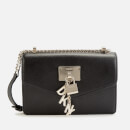 DKNY Women's Elissa Small Shoulder Flap Bag - Black/Gold