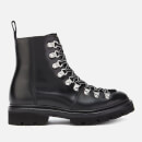 Grenson Women's Nanette Leather/Shearling Hiking Style Boots - Black