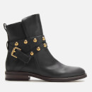 See By Chloé Women's Leather Flat Boots - Nero