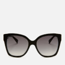 Gucci Women's Large Square Frame Sunglasses - Black/Gold