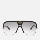 Gucci Men's Square Frame Metal/Acetate Sunglasses - Black/Grey