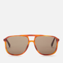 Gucci Men's Aviator Style Tortoiseshell Sunglasses - Havana/Brown