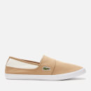Lacoste Men's Marice Canvas Slip On Trainers - Light Tan/White