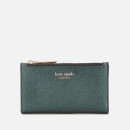 Kate Spade New York Women's Sylvia Small Slim Bifold Wallet - Deep Evergreen Metallic