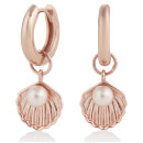 Olivia Burton Women's Shell Huggie Hoops - Rose Gold