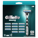 Gillette Mach 3 Value Pack - Razor + 11 Razor Blades Gillette Mach 3 Value Pack - Razor + 11 Razor Blades