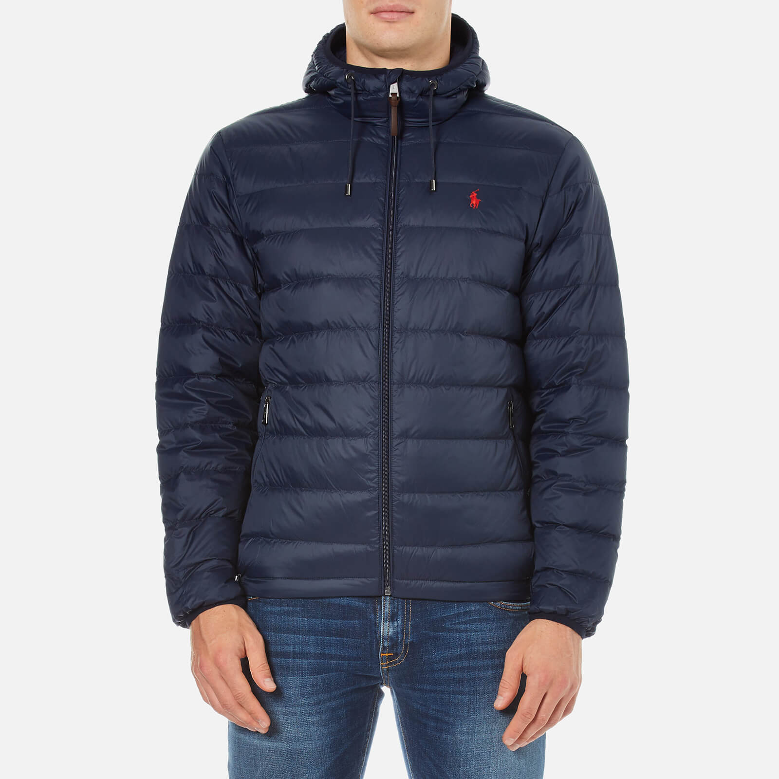 polo ralph lauren aviator navy hooded down jacket