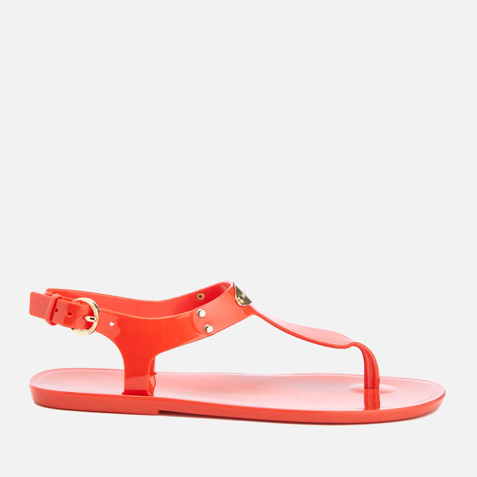 Michael Michael Kors Women S Mk Plate Jelly Toe Post Sandals Grenadine Free Uk Delivery Available