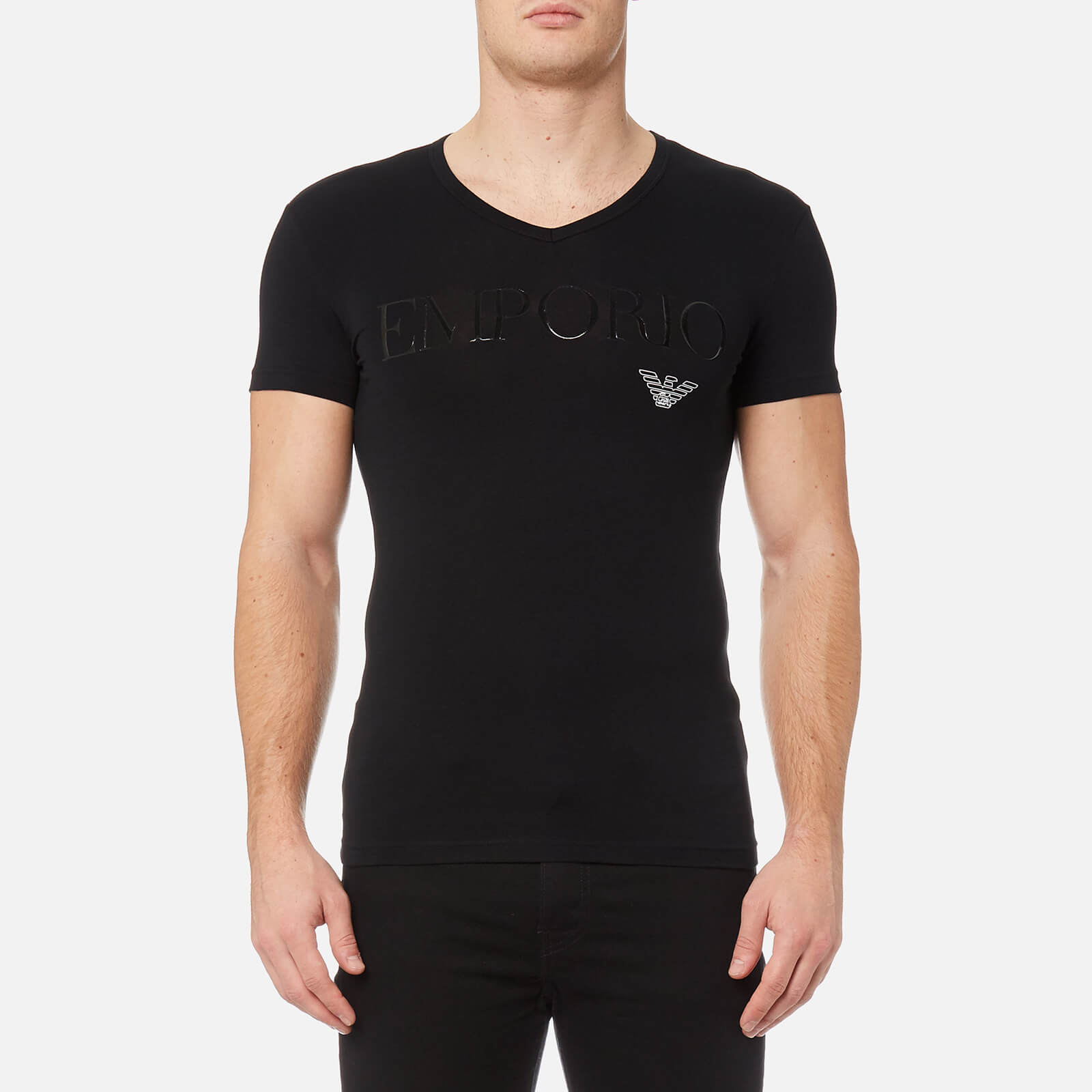 armani mens v neck t shirts