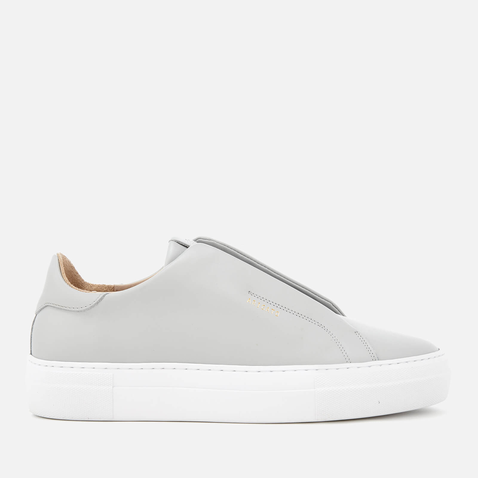 laceless white trainers