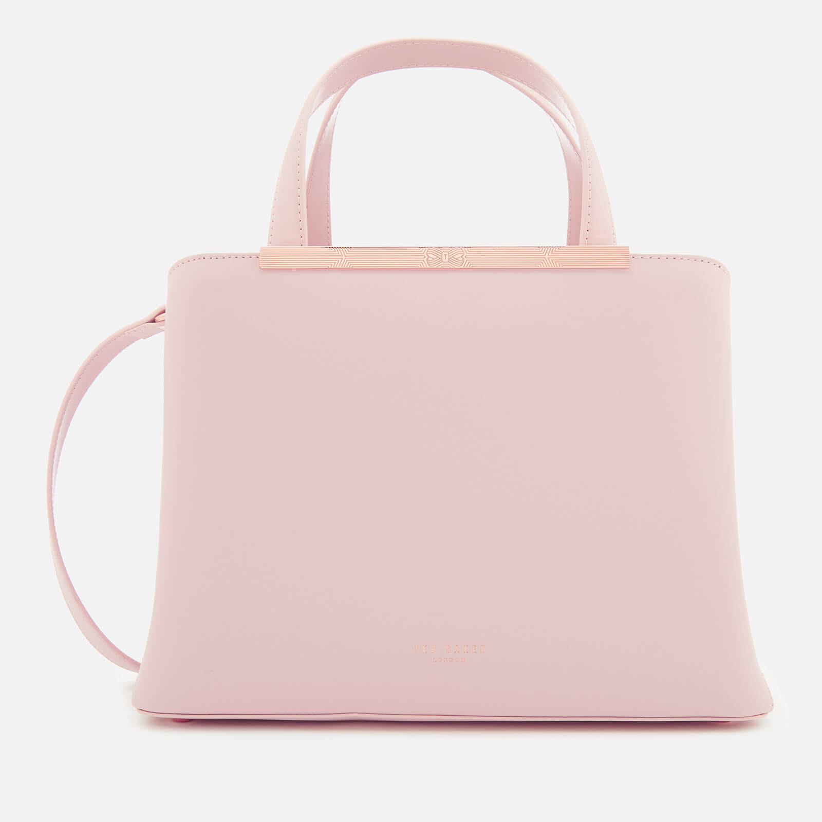 Naomii Smooth Leather Tote Bag - Light Pink