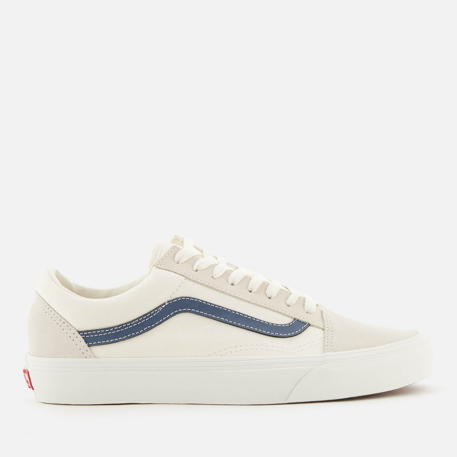 vans old skool vintage white indigo