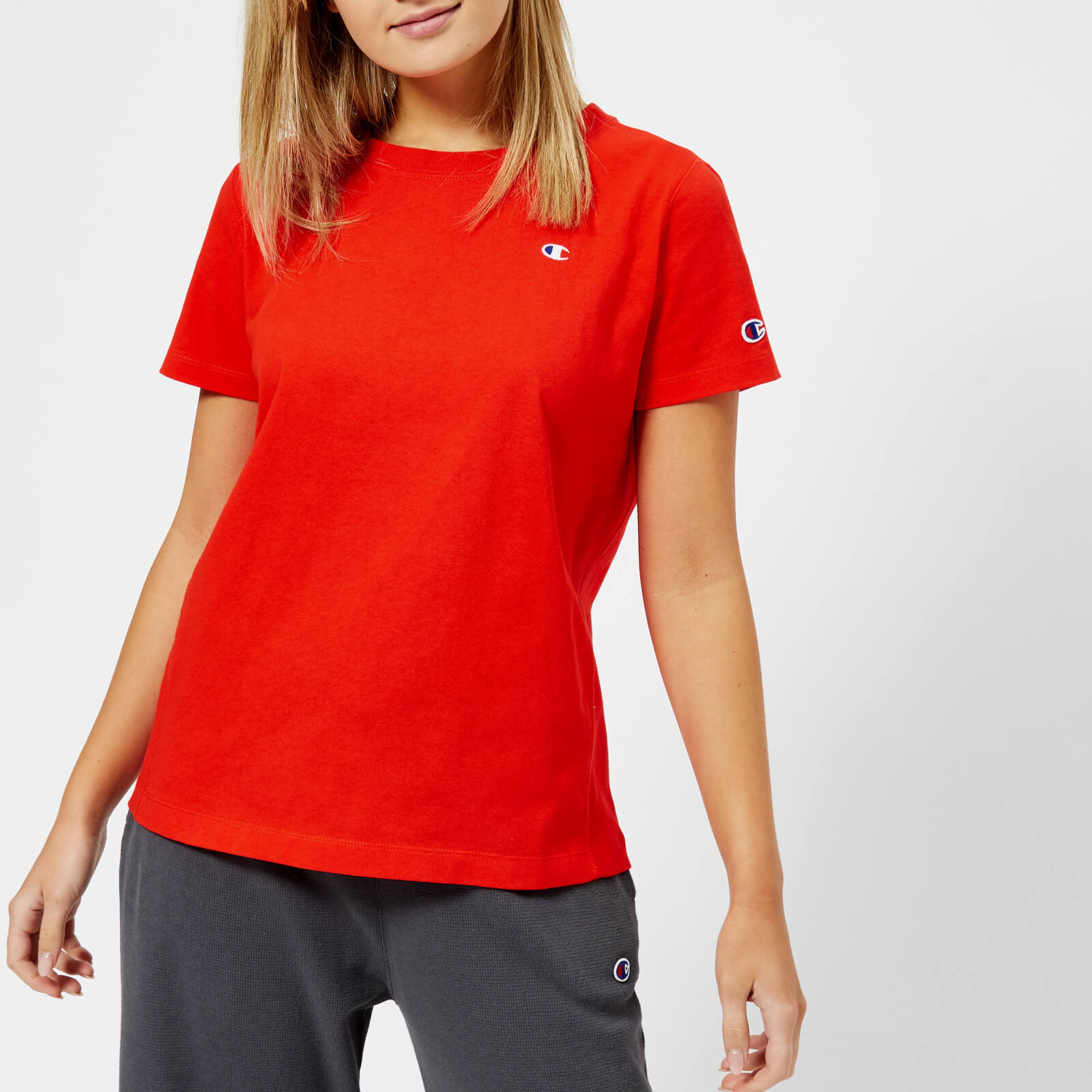 Champion t shirt women's red clearance