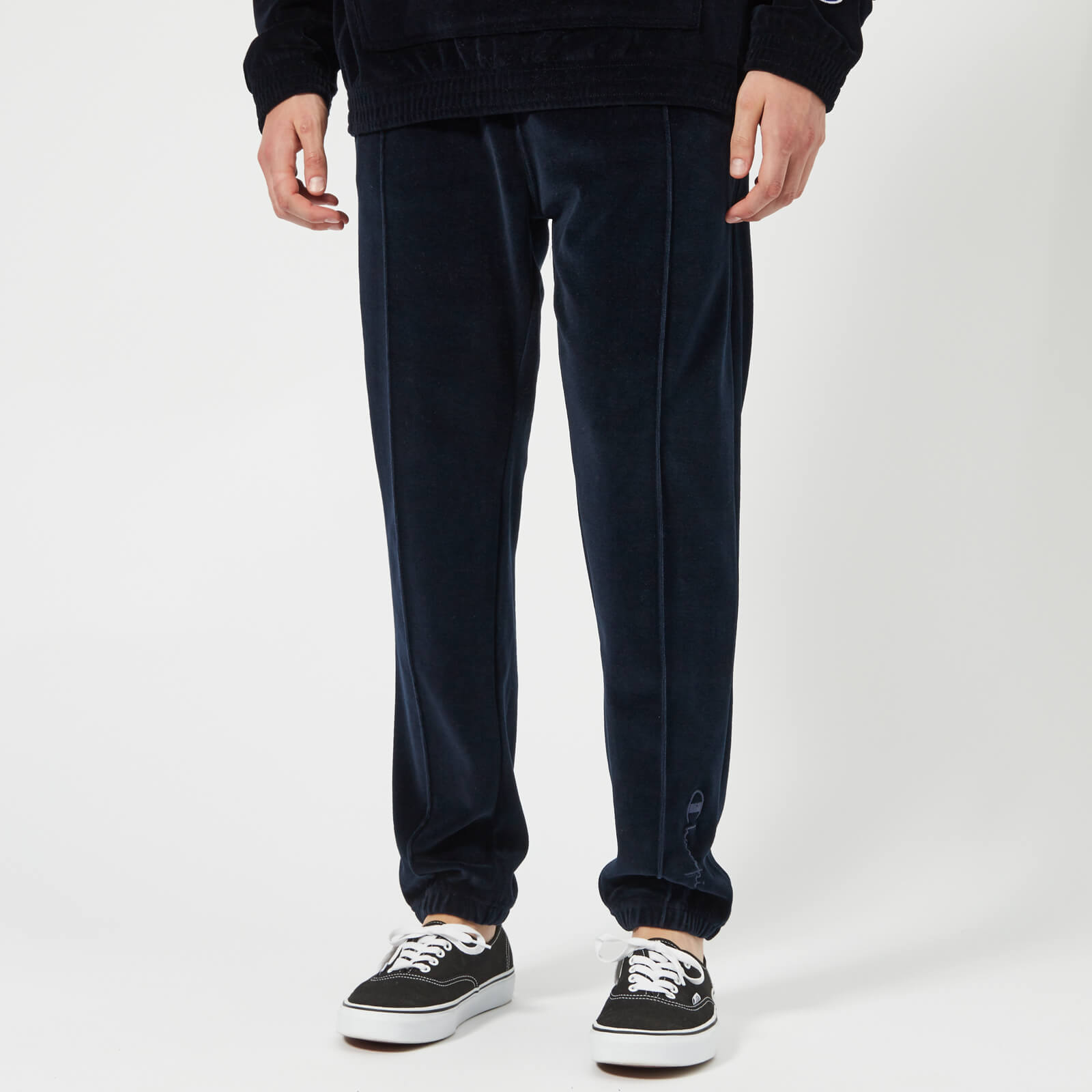Navy velour pants clearance