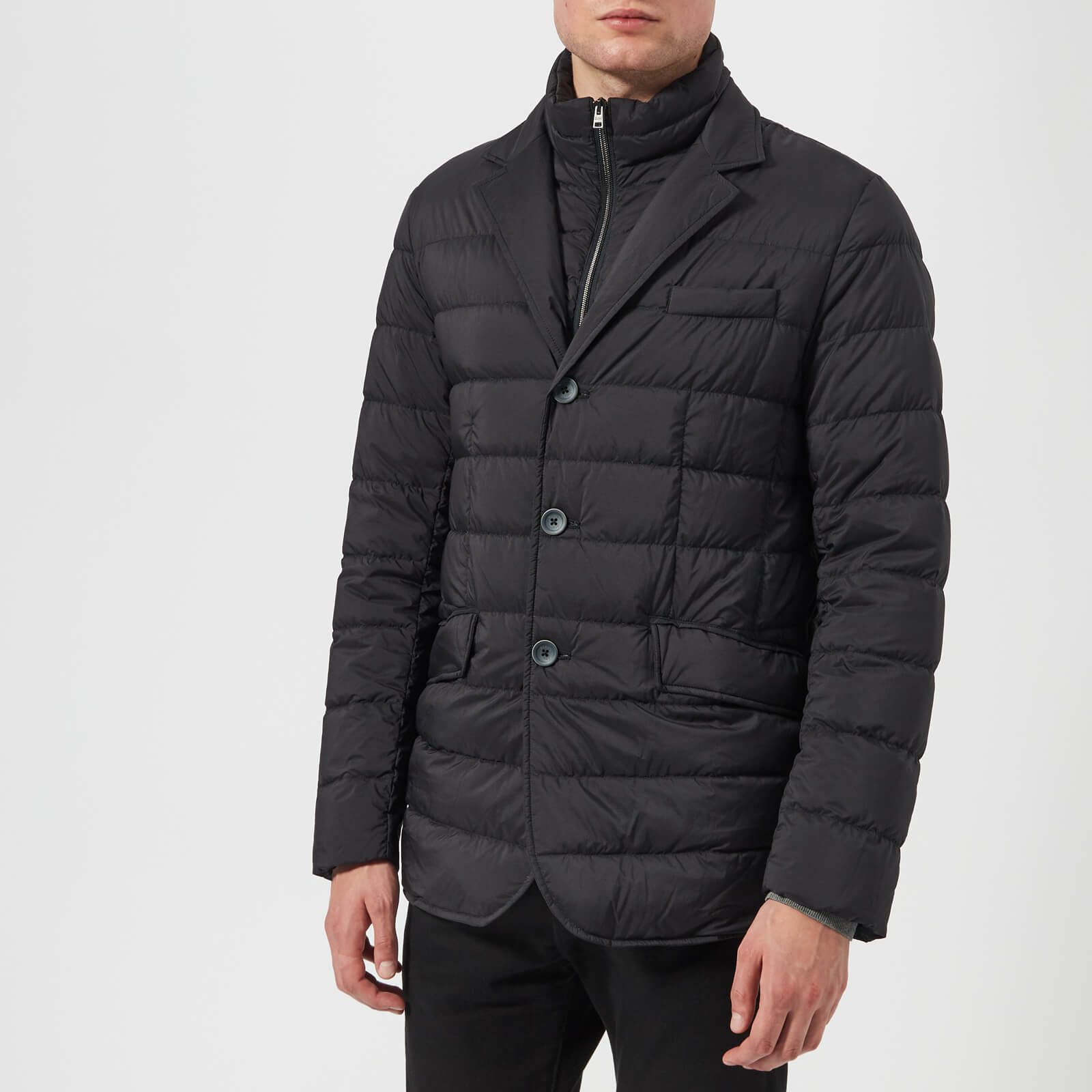 hooded iridescent puffer jacket