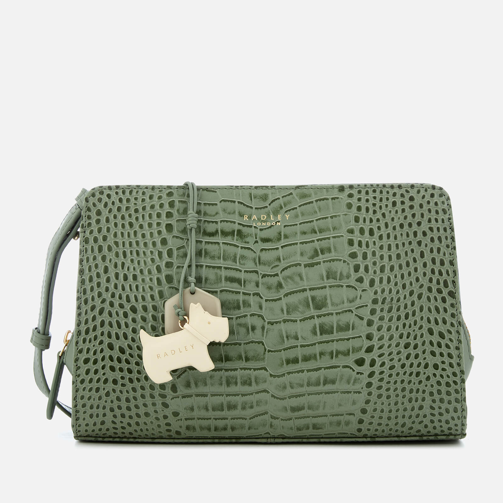 Radley Women S Liverpool Street Medium Cross Body Bag With Zip Top Sage Faux Croc Great savings & free delivery / collection on many items.