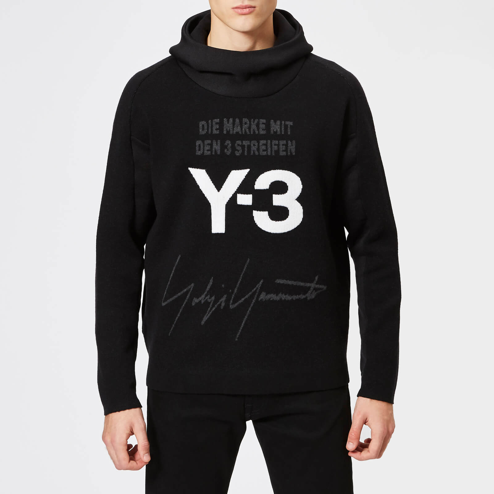 y3 stacked logo hoodie