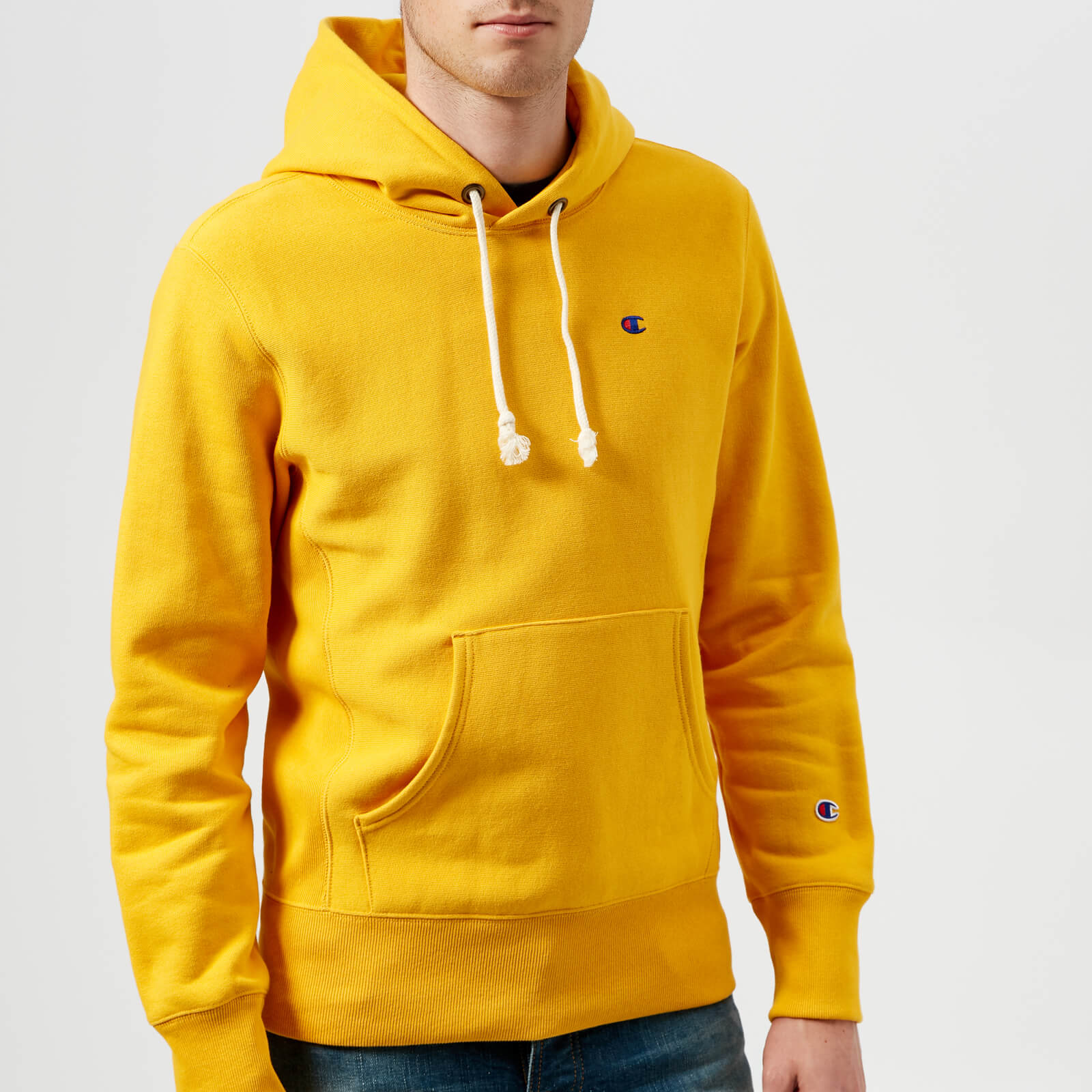 mens yellow champion hoodie