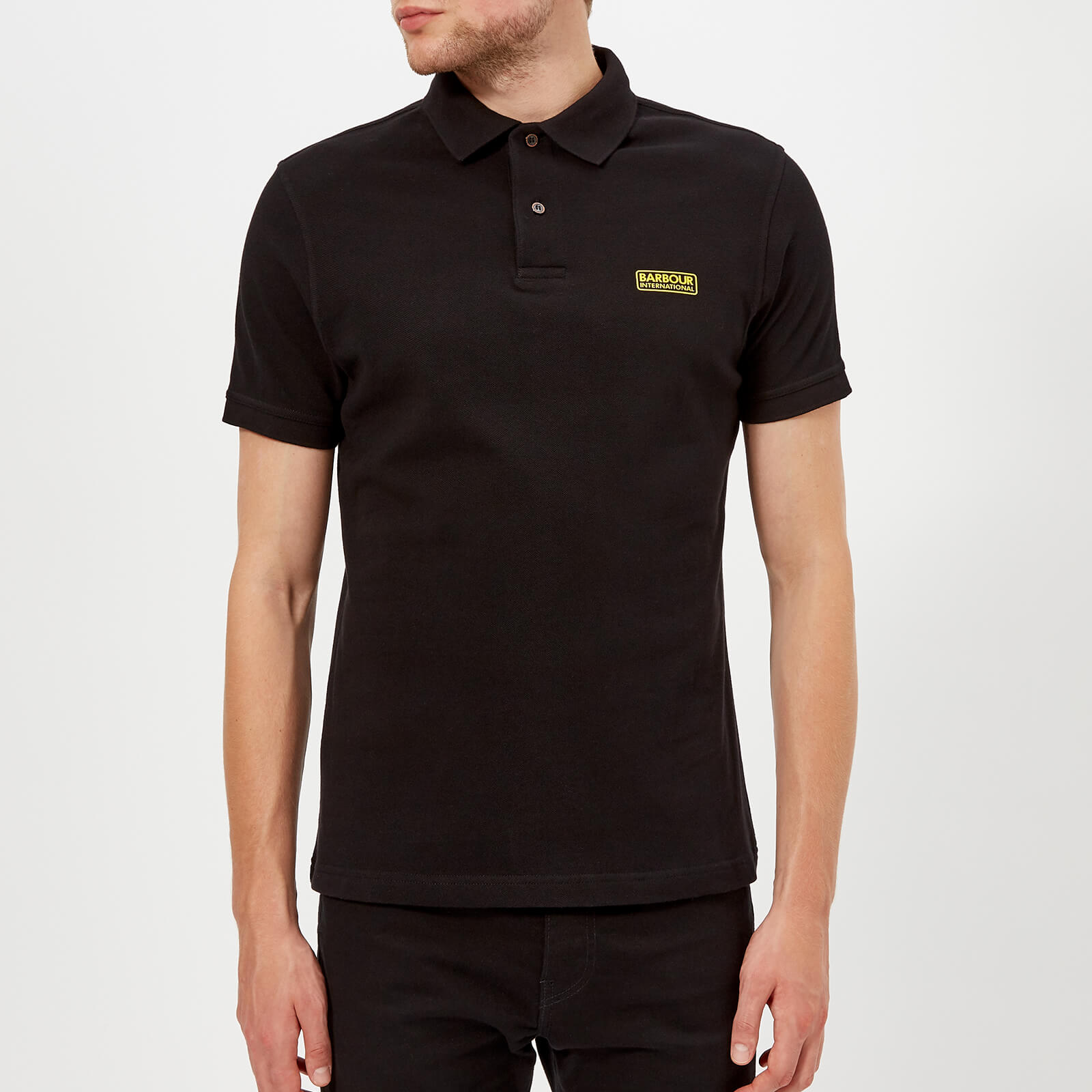 barbour black polo shirt online -