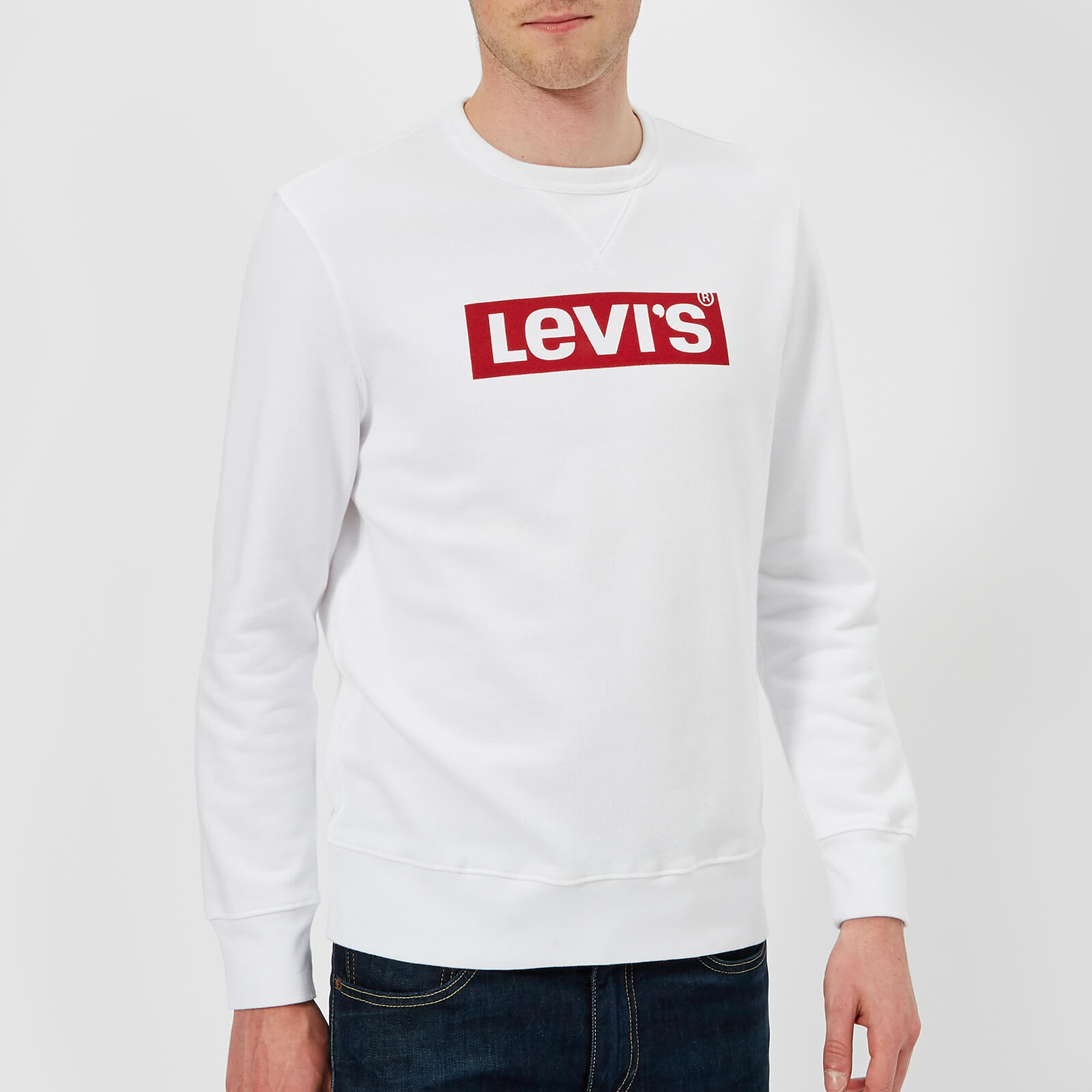 white levi sweater
