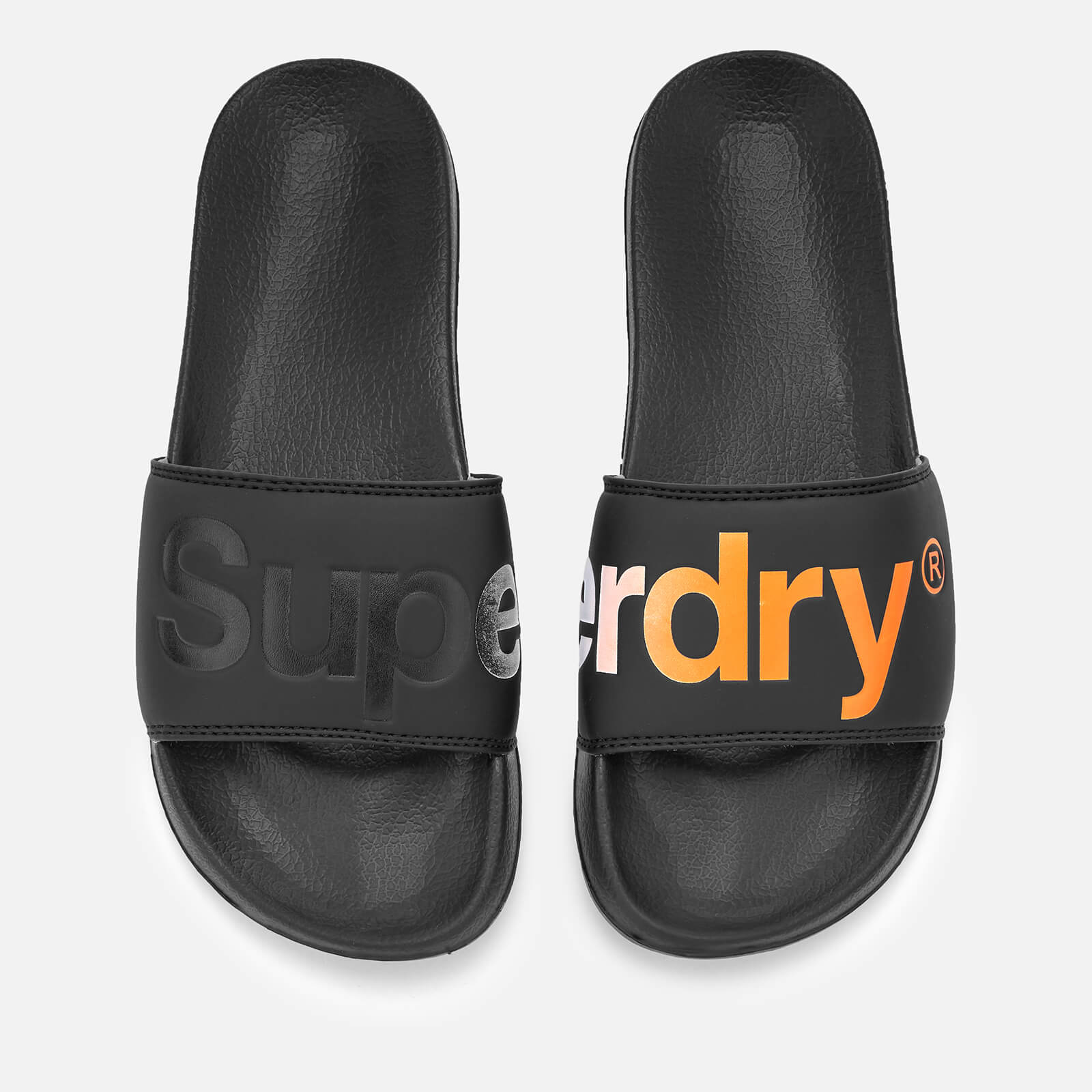 Superdry Men S Pool Slide Sandals Black Optic Hazard Orange Free Uk Delivery Allsole Shop superdry tarp backpack at asos. superdry men s pool slide sandals black optic hazard orange