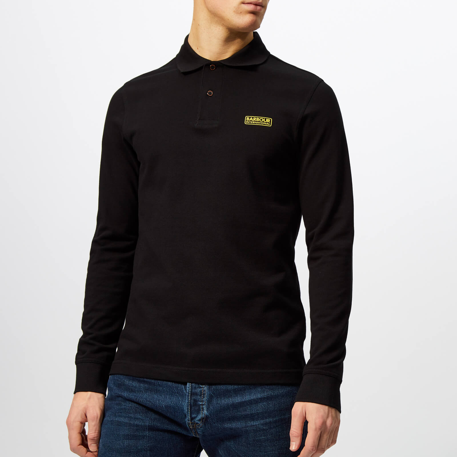 barbour international long sleeve polo shirt