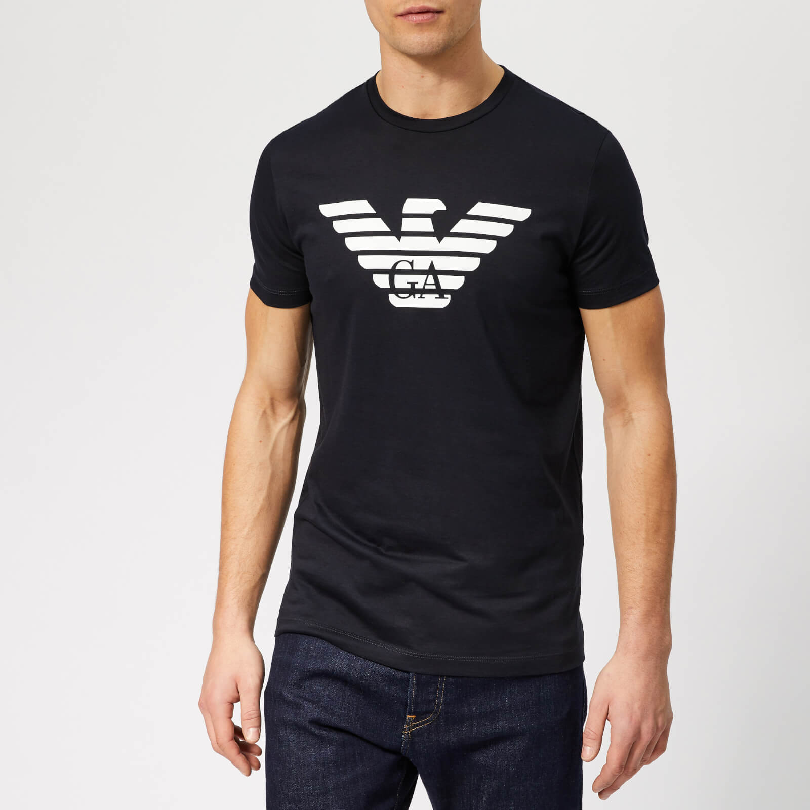 navy blue armani t shirt